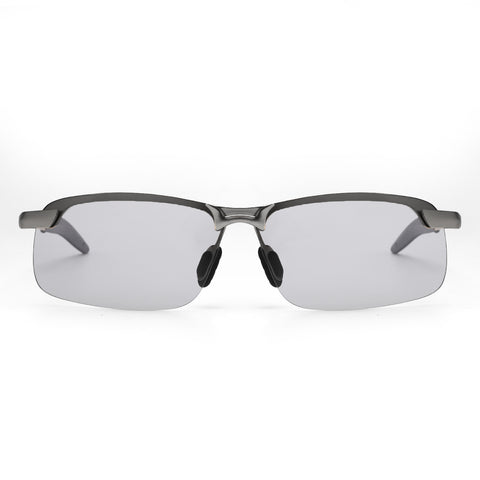 TJUTR Gepolariseerde Zonnebril Heren Fotochromatisch Sports voor UVA UVB Bescherming Metalen Frame (Zwart/Grijs Fotochromatisch TJUTR Gepolariseerde Zonnebril Heren Fotochromatisch Sports voor UVA UVB Bescherming Metalen Frame (Zwart/Grijs Fotochromatisch
