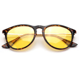 TJUTR Unisex Round Polarized Night-Vision Glasses for Driving