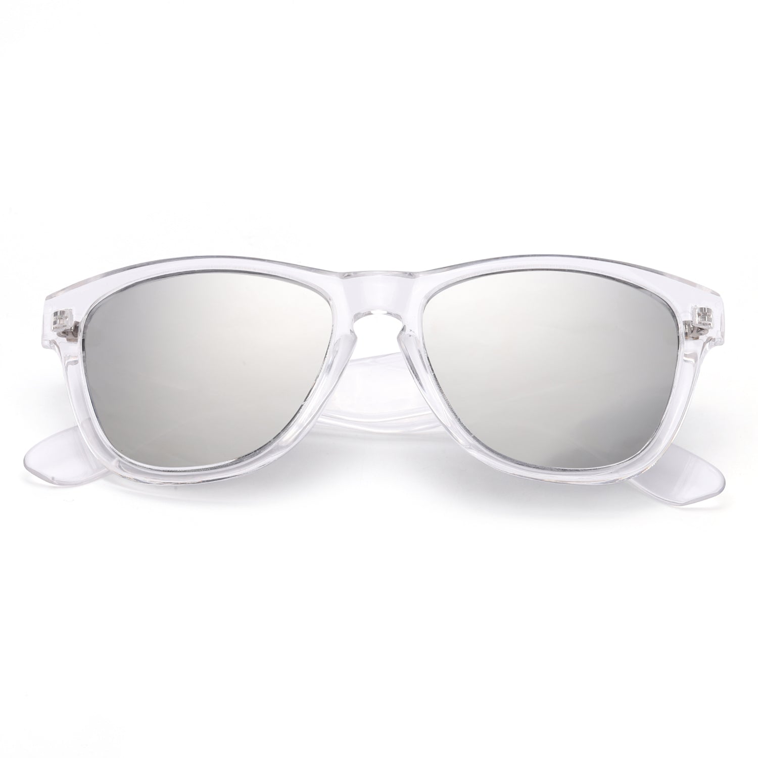 TJUTR Unisex Square Polarized Sunglasses for Outdoor Eyewear, Transparent
