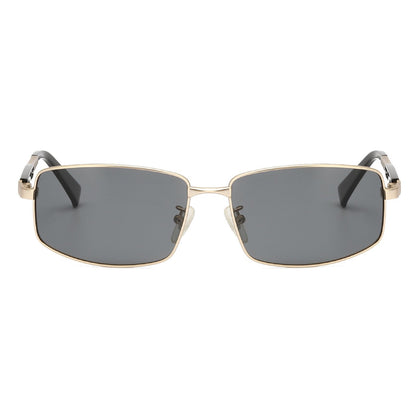 TJUTR Classic Men's Rectangle Polarized Metal Frame Sunglasses