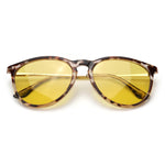 TJUTR Unisex Round Polarized Night-Vision Glasses for Driving