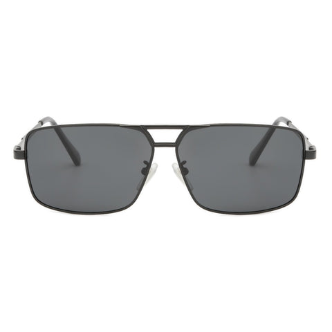 TJUTR Retro Pilot Rectangle Polarized Sunglasses for Men