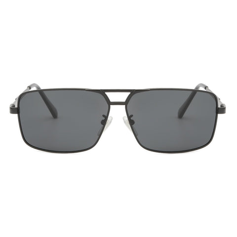 TJUTR Retro Pilot Rectangle Polarized Sunglasses for Men