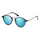 TJUTR Men's Round Polarized Sunglasses with Al-Mg Metal Frame